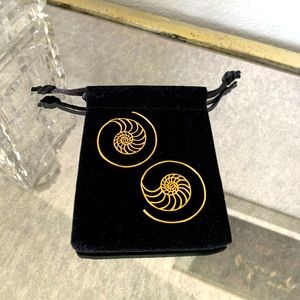 Gold Fibonacci Earrings